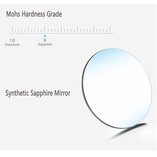 LOREO Men's Automatic Watch, Silver Stainless Steel with Sapphire Crystal and Ceramic Bezel, Date Display, Military Diving Waterproof Watch, Light Blu