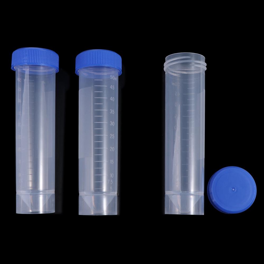 Fittings With Scale Lab Analysis Bottles Centrifuge Tubes Caps Pack Container Plastic Test Tube