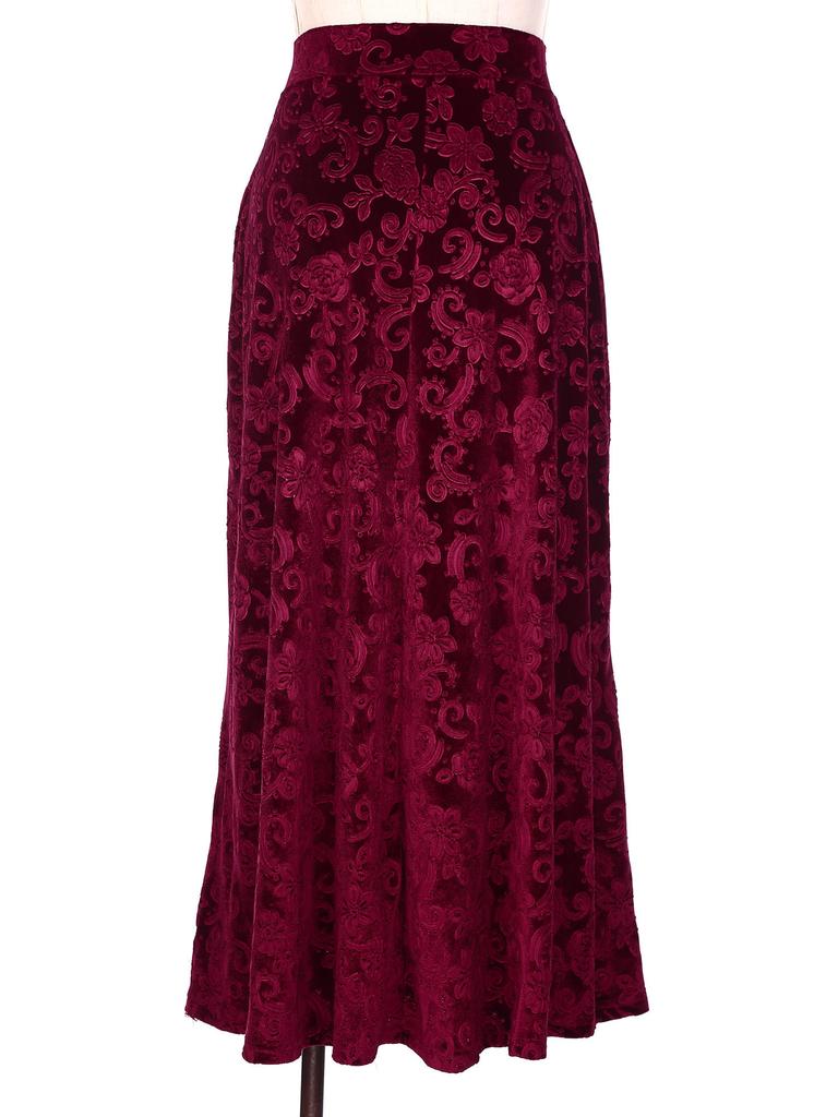 Элегантная Винтажная Юбка для Женщин с Цветочным Принтом, Эластичный Пояс, Формальная Одежда для Свадьбы и Мероприятий