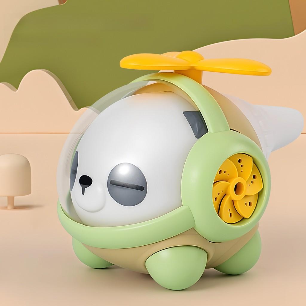 Kids Educational Toy Panda Bear Airplane With Whistle Sound For Motor Skills And Fun