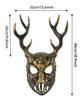 RP Sheep Bone Antler Mask Detachable Outlander Character Props Halloween COS Accessories Painted Gold Sheep Bone Mask