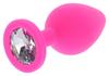 Plug Bijou Diamant Booty L 9 X 4cm Rose - JOUET ANAL TOYJOY - Bijoux Anal