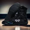 New All Black Men's Boxing Boots High Top Size 39-46 Gym Training Wrestling Shoes Breathable Fighting Sneakers
