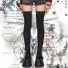 Fashionable Punk Elastic Black Knee High Spike Rivet Decoration Border Subculture Y2K Streetwear Knee High Socks Long Tube Socks