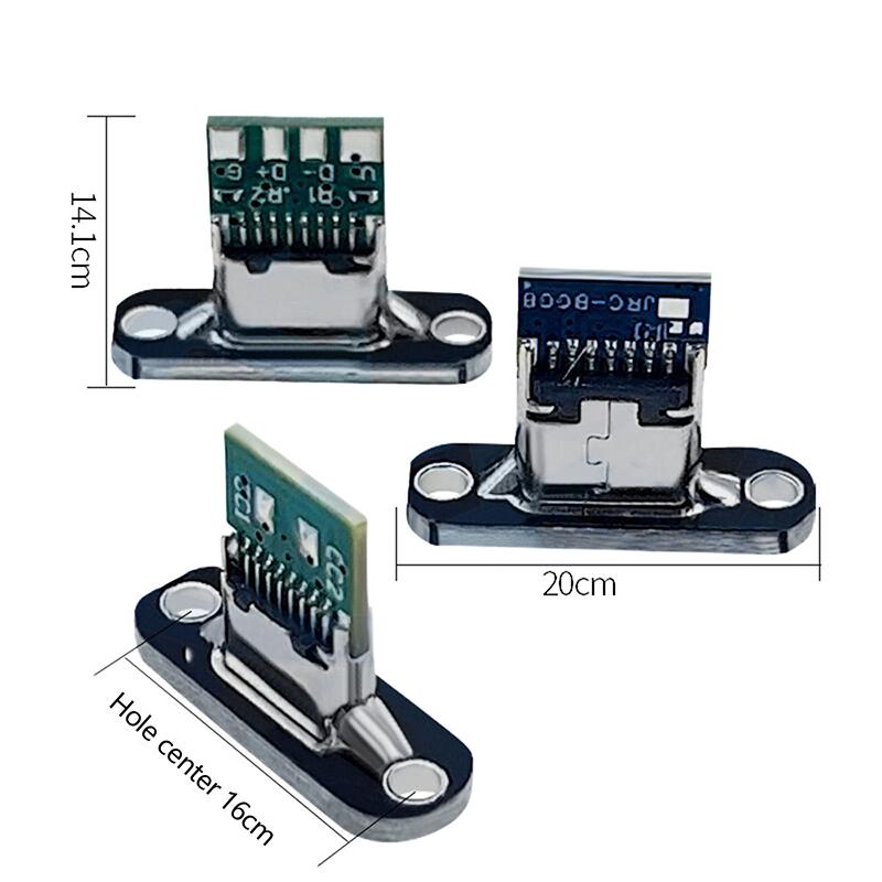 5 шт. разъем USB 3.1 Type C с винтовой фиксирующей пластиной Type-C USB Jack 3.1 Type-C 2Pin 4Pin женский разъем разъем для зарядки порт