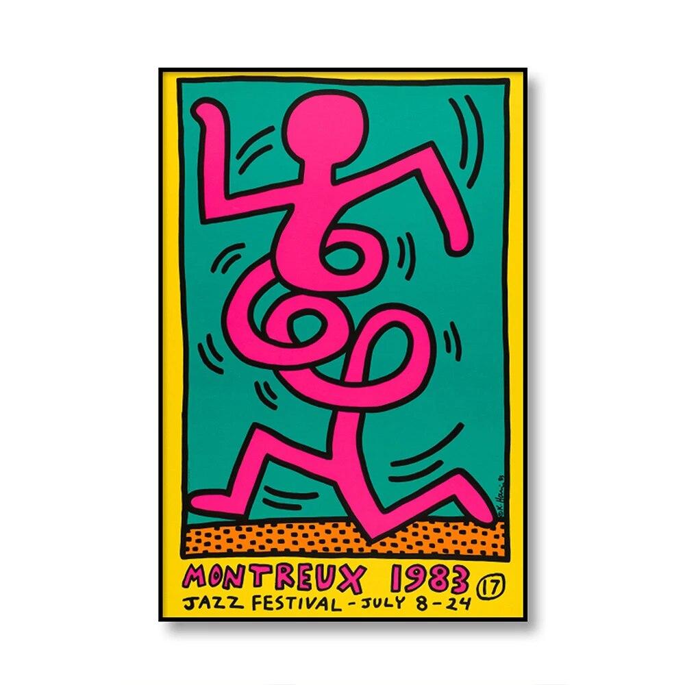 Италия путешествия ретро принт Монтрё джаз винтажная выставка настенная живопись холст живопись расправиться с плакатами и принтами для гостиной без рамки