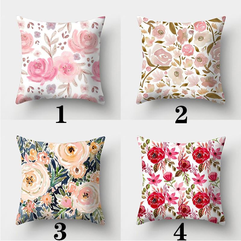 Наволочка Fresh Style 45 см X 45 см, квадратная наволочка для дивана, чехол для подушки с красивыми цветами
