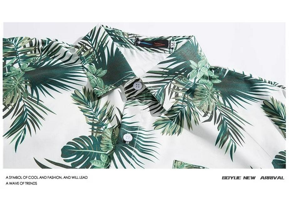 Men's Hawaiian Vacation Beach Shirt and Shorts Set