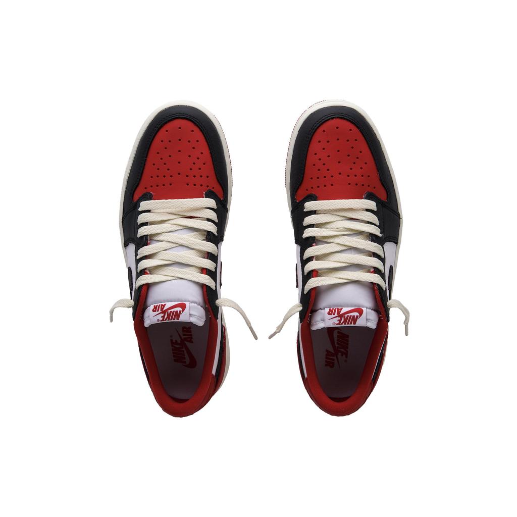 Jordan Air Jordan 1 Низкие кроссовки с нескользящей подошвой Винтажные Баскетбольные кроссовки Унисекс Красные CZ0790-161(Команда734-)