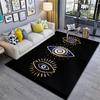 Blue Mystic Hamsa Hand Celestial Symbols Carpet Printing Home Decor Room Art Dormitory Decoration