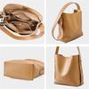 Hifashion Trendy Cow Genuine Leather Bucket Shoulder Bags For Women 2025 Luxury Designer Shopping Work Crossbody Ladies Handbags