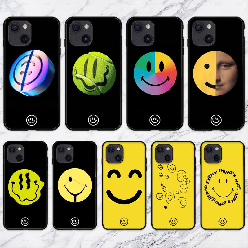 Чехол для телефона со смайликом для iPhone 11 12 Mini 13 14 Pro XS Max X 8 7 6s Plus 5 SE XR Shell