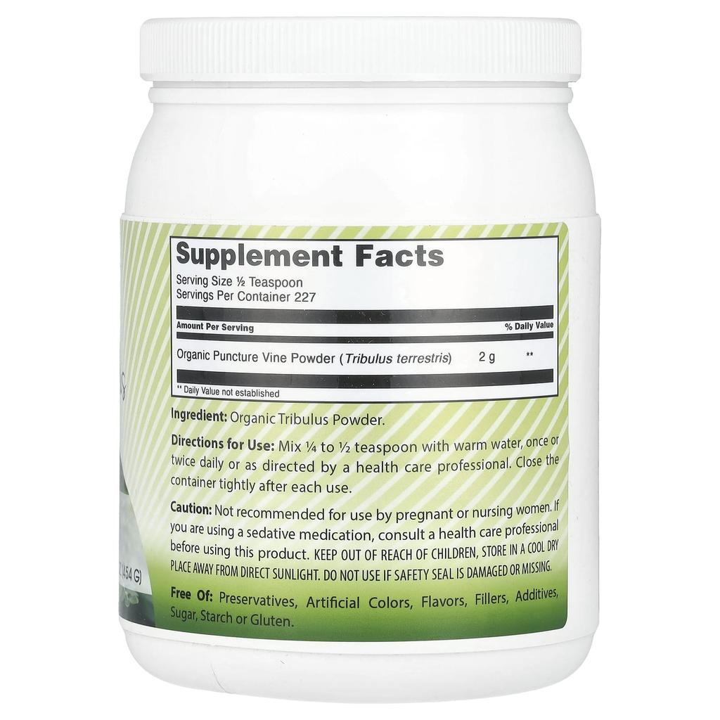 Organic Tribulus, 454G(16Oz)