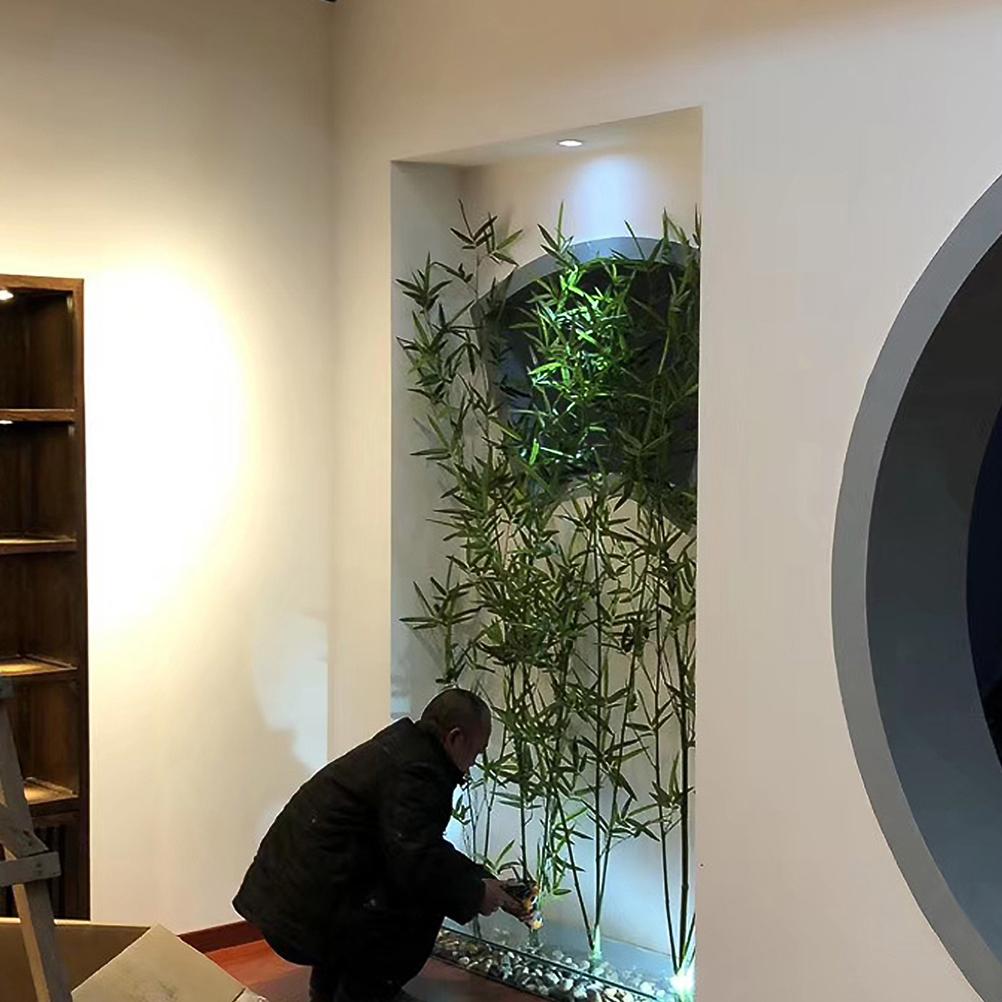 30 Pcs Simulated Bamboo Leaves Leaf Decor Plant Room Plastic Lifelike Arrangement Ornaments