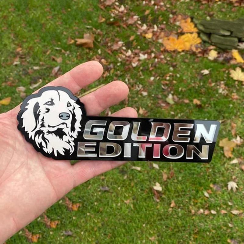 Значок для автомобиля с изображением собаки, 3D-значок для собак, акриловый значок, наклейка для автомобиля, наклейки на бампер, забавный автомобильный значок для экстерьера автомобиля