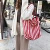 Soft And Durable Double Strap Polyester Commuter Bag Stylish Canvas Tote With Cotton Interior
