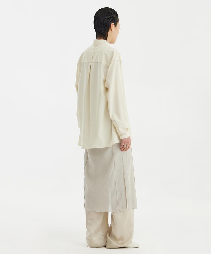 YOUTH Fluid Straight-Leg Pants - Light Beige