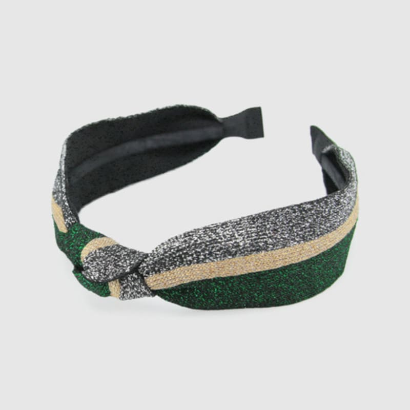 LALA Twinkle Серебристо-зеленый узел Повязка для волос