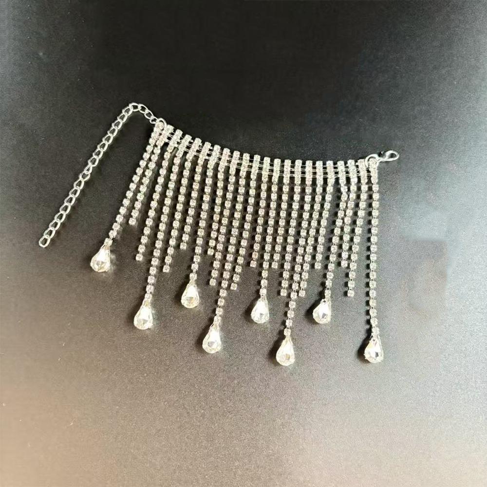 Цветная Хрустальная Хрустальная Бахрома Чехол для Бутылки Длинная Стразы Кисточка Не Тускнеющая Кисточка Шарм для Винной Бутылки Элегантный Регулируемый