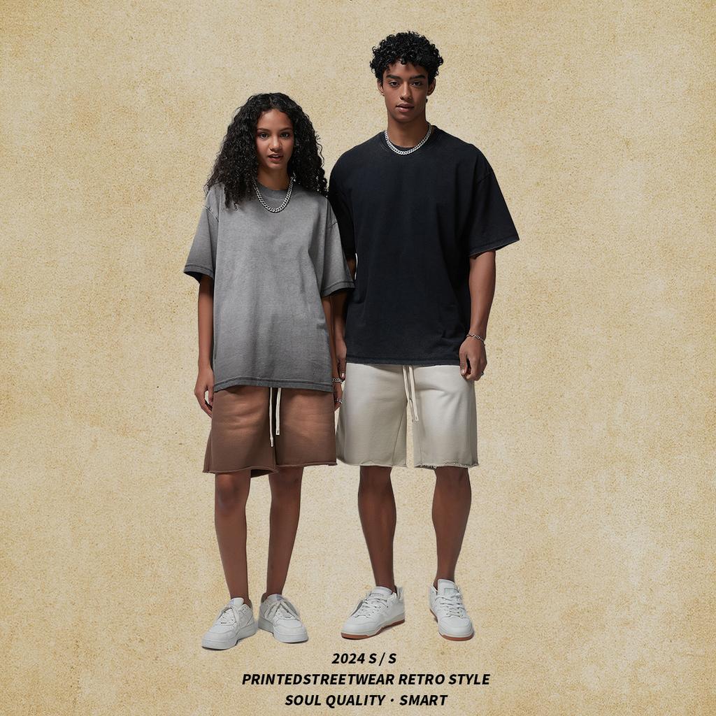 275 г/м² 100% хлопок стираная футболка с индивидуальным рисунком принт мужские футболки персонализированная футболка