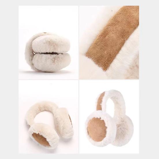Женские зимние наушники, толстые плюшевые, защита ушей, ветрозащитные, противоскользящие, для езды на работу, катания на лыжах, декоративные, утеплители для ушей