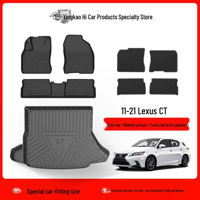 Экологичные TPE коврики для пола и коврик в багажник для Lexus CT 2011-2021