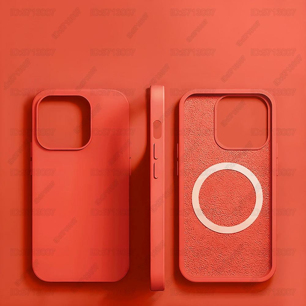 Magnetic Liquid Silicone Shockproof Case For For Iphone 16 15 14 13 12 11 Pro Max 16 Plus For Magsafe Wireless Charge Cover