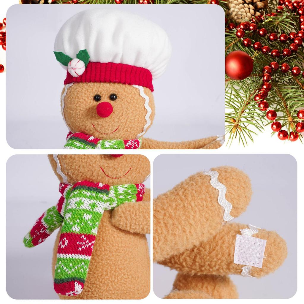 Christmas Gingerbread Man Tree Light Cover & Wine Bottle Decoration