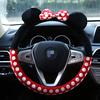 Minnie Mouse Car Steering Wheel Cover Cute Mickey Cartoon Plush Steering Covers Skin-Friendly Creative Car Accessory