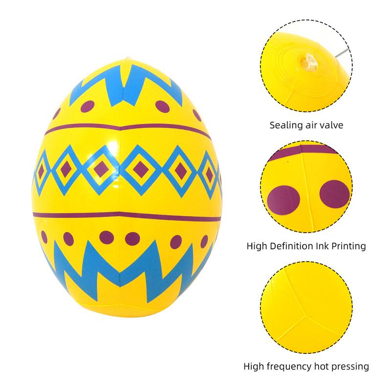1PC Inflatable Easter Eggs Easter Toys Egg Decoration Inflatable Patio Decoration Eggs Pvc Easter Inflatable Eggs Multi-Style