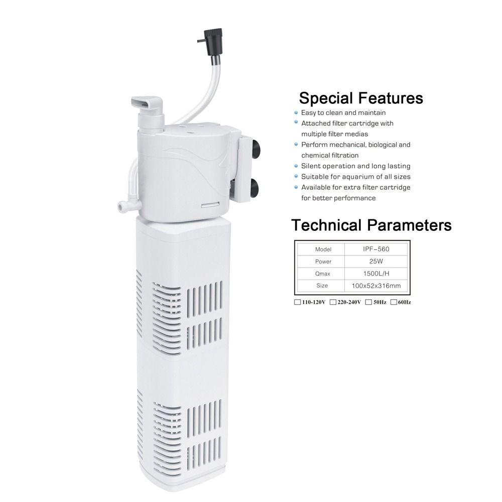 Фильтрация Фильтр для аквариума Бесшумный аэратор кислорода воздуха 3 в 1 Фильтр для аквариума для аквариума