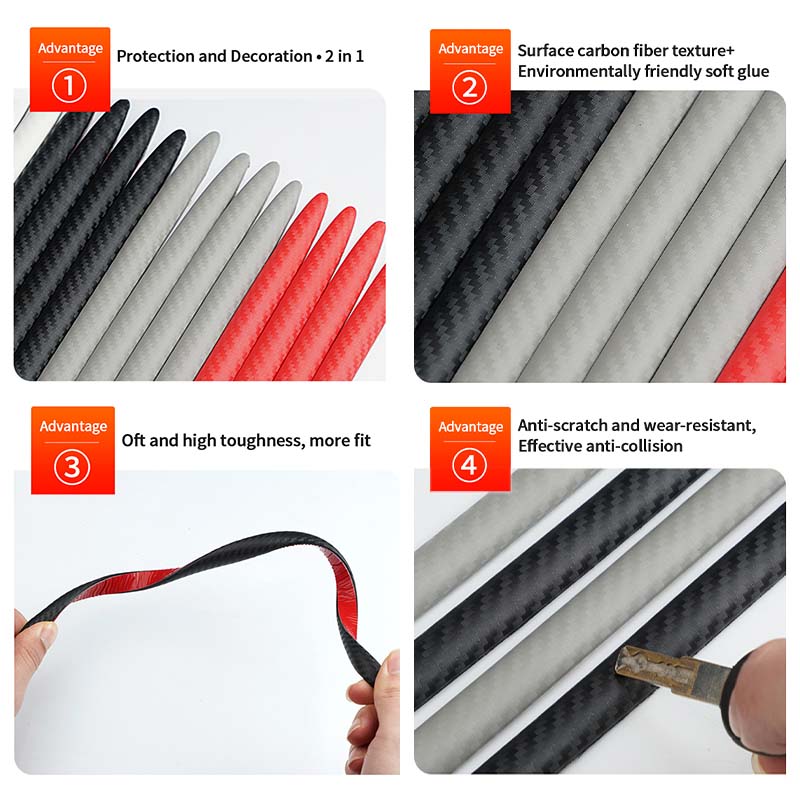 4 шт., автомобильный бампер, защита края двери, резиновый уголок, зеркало заднего вида, полоски против царапин, наклейка, Стайлинг автомобиля