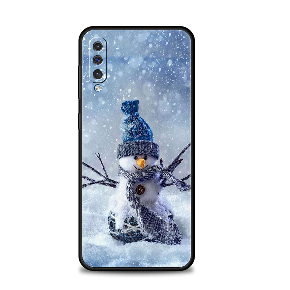 Счастливого Рождества Снеговик Чехол для телефона для Samsung Galaxy A50 A30 Note 8 9 20 Ultra A04 A50s A90 A40 A20e A10s A70 A20s M52 M33 M53
