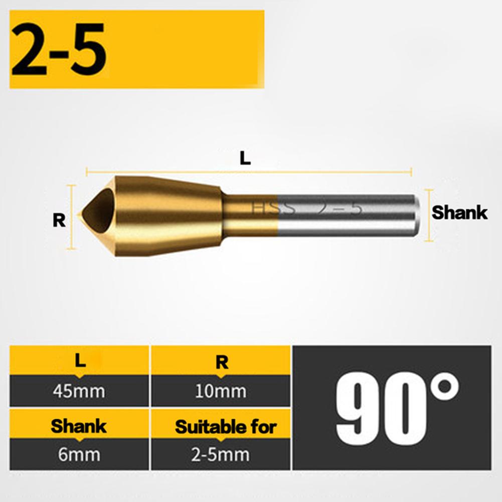 1 шт., зенковка из быстрорежущей стали с титановым покрытием и сверло для снятия заусенцев, инструменты для резки конических отверстий