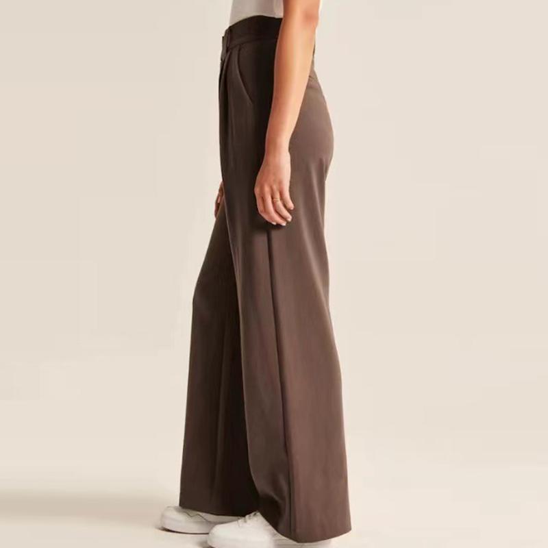 Office Pants Autumn High Waist Wide Leg Pants With Belt Wide Leg Pants Street Work Trousers Pocket Joggers 28425