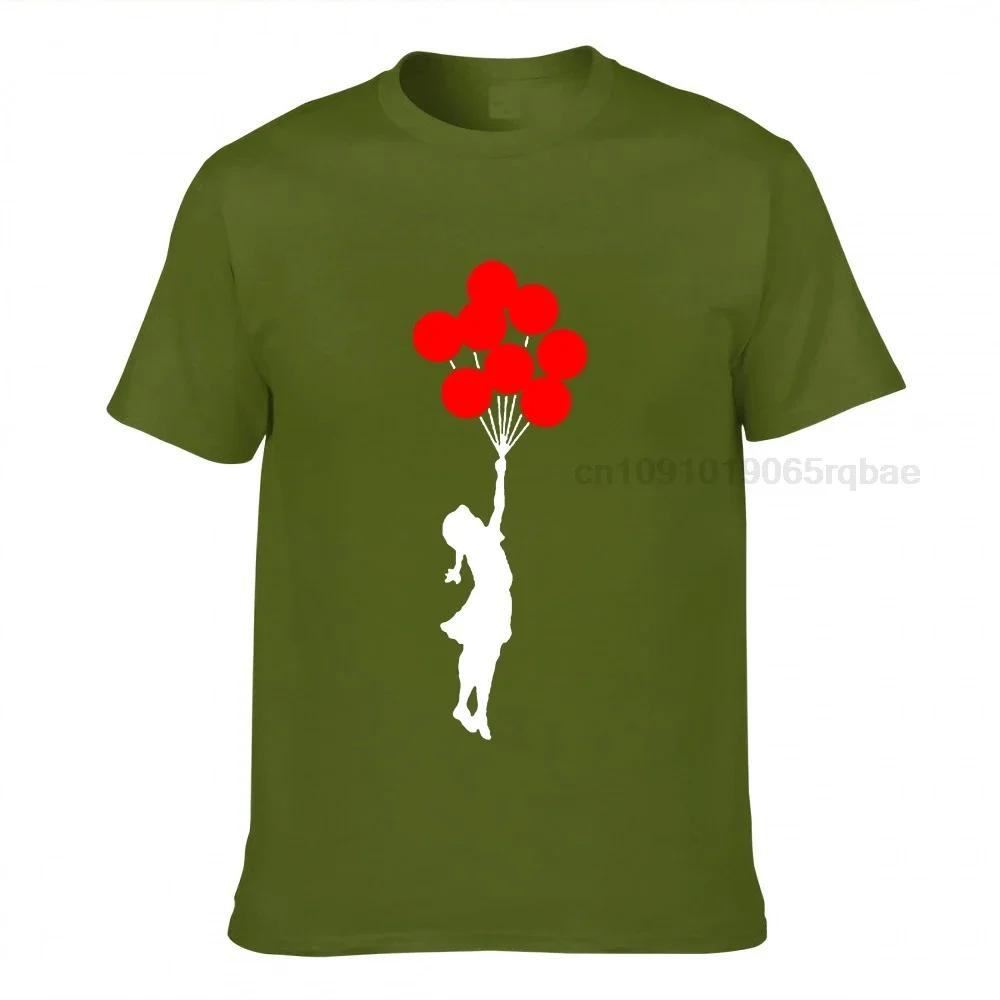Banksy Balloon Girl Unisexs Tshirt Cotton Casual Unisex T Shirt Unisexs Tee Shirts Tops