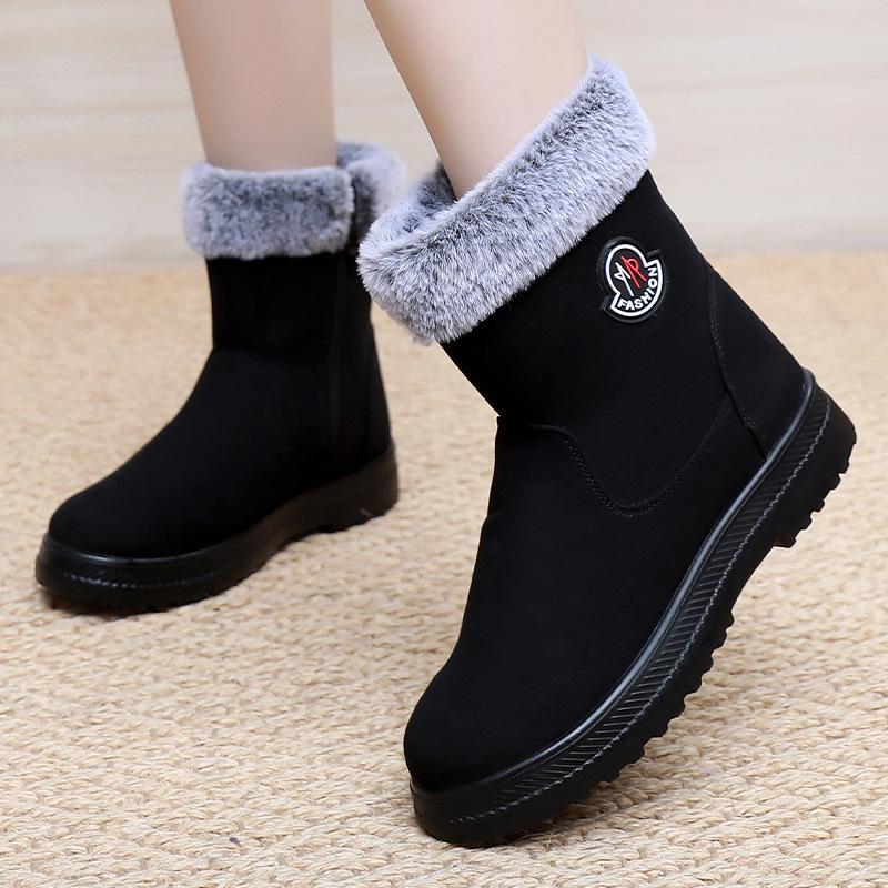 Хлопковая обувь, Зимние ботинки, Женские ботинки, Утепленные хлопковые ботинки, Теплые высокие ботинки