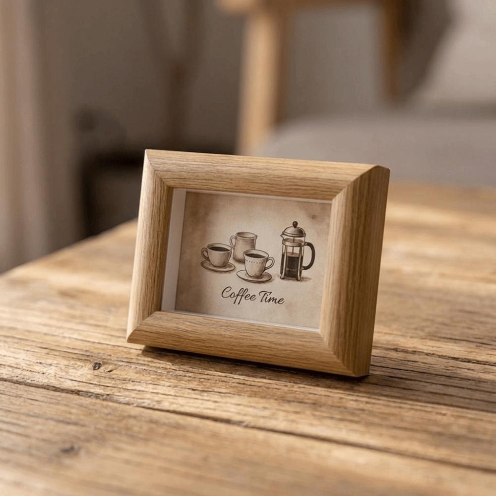 2PCS Mini Antique Picture Frames Rustic Photo Storage Frame Small Frame Desktop Photo Frame Bedroom