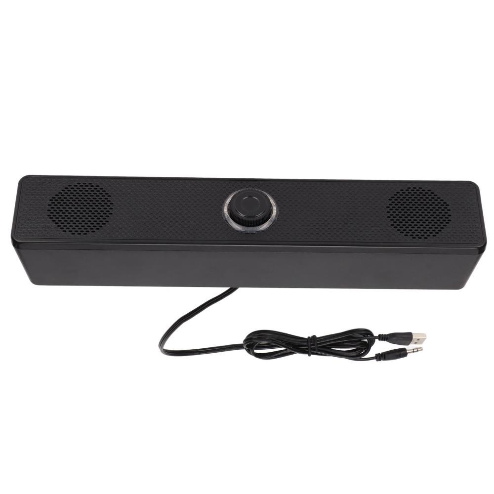 3.5mm Input Double Horns with Volume Control Wired Connection Computer Speaker  Music Listening