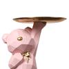 Resin Geometric Bear Storage Tray Lovely Nordic Bear Sculptures Keys Holder Cute Bear Storage Tray Statue Table Decorations