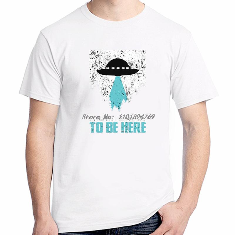Distressed I Stopped Abduction To Be Here Alien Ufo Gift Graphic T Shirts Summer Fashion High Quality Short Sleeve Tshirts