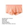 Men Boxer Underwear Elastic Waistband Mid-rise Ice Silk Ultra-thin Shorts Briefs Solid Color Separate Design Panties
