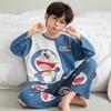 Boys Cotton Pajama Set Long Sleeve Hooded Sleepwear Kids Teens Fall Winter Comfortable Home Wear