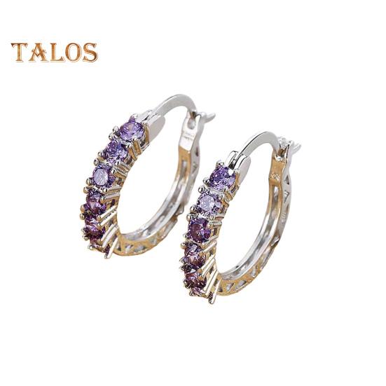 Серебряные серьги-кольца для женщин Серьги-кольца с кубическим цирконием на День матери Подарки на годовщину, день рождения