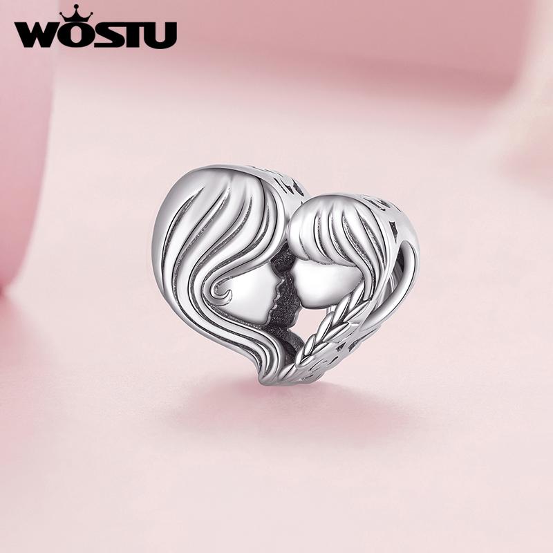 WOSTU Украшения ко Дню матери DIY Шармы Цветок Розы Подходят к Оригинальному Браслету Ожерелью Оптом