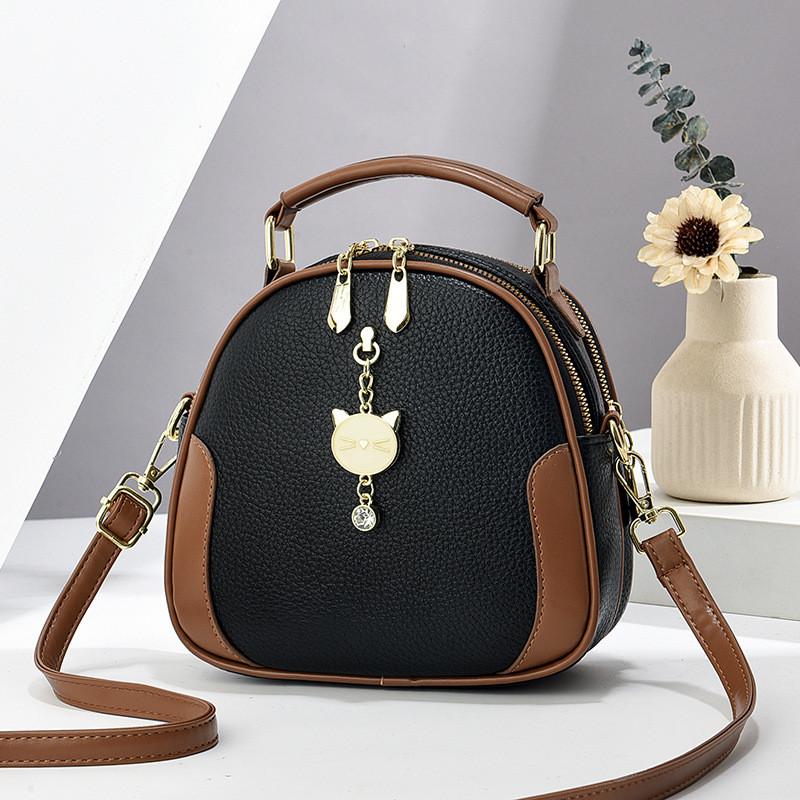 Trendy Korean Style Shell Bag For Women Stylish Cat Print Crossbody Purse