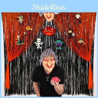 Новые украшения для Хэллоуина Макарон Дождь Занавес Фон Стена Набор Масок Ведьмы