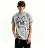 Футболка с принтом кошек, короткий рукав, унисекс, летняя, Yk Streetwear, круглый вырез, короткий рукав, свободная, хлопковая футболка, футболка унисекс