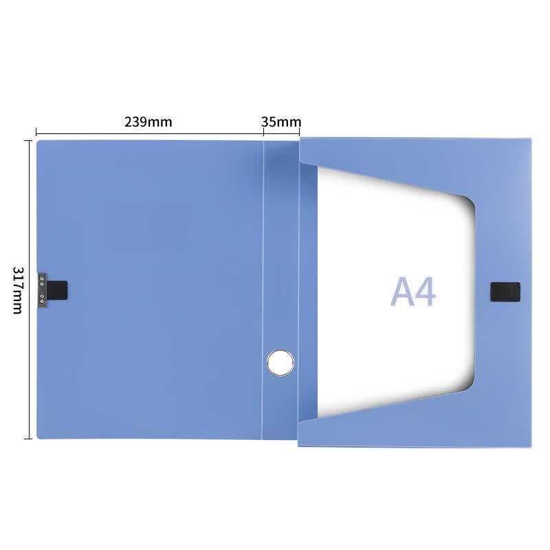 Deli A4 Thickened Plastic File Box, 12-Pack