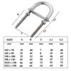 1Pcs Bow Stern Marine U-bolt Metal Screw Pads Boat Hardware with Nut 304 Stainless Steel Eye Rope Rigging Yacht Accessories